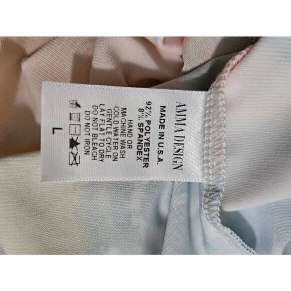 Amma Design, watercolor print top. Size L. - Picture 7 of 7
